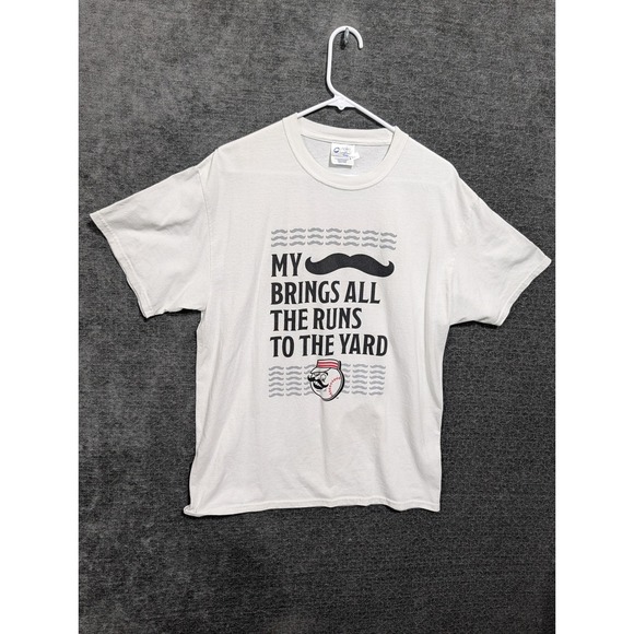 Port & Company Other - Cincinnati Reds Mustache Graphic T-Shirt Mens Large White Rally Pack Tee